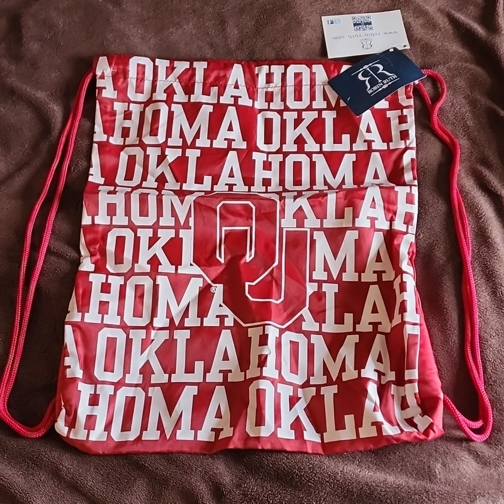 ROBIN RUTH "Oklahoma University" Drawstring Backpack - Picture 1 of 4